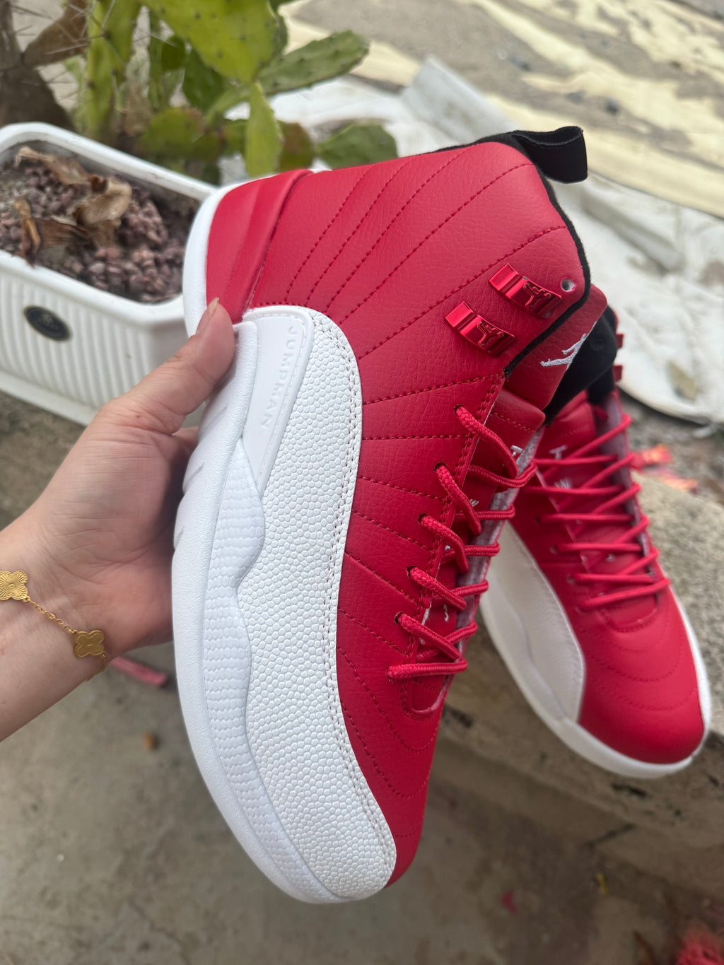 Air Jordan 12 Retro High-Top Sneakers – Red/White