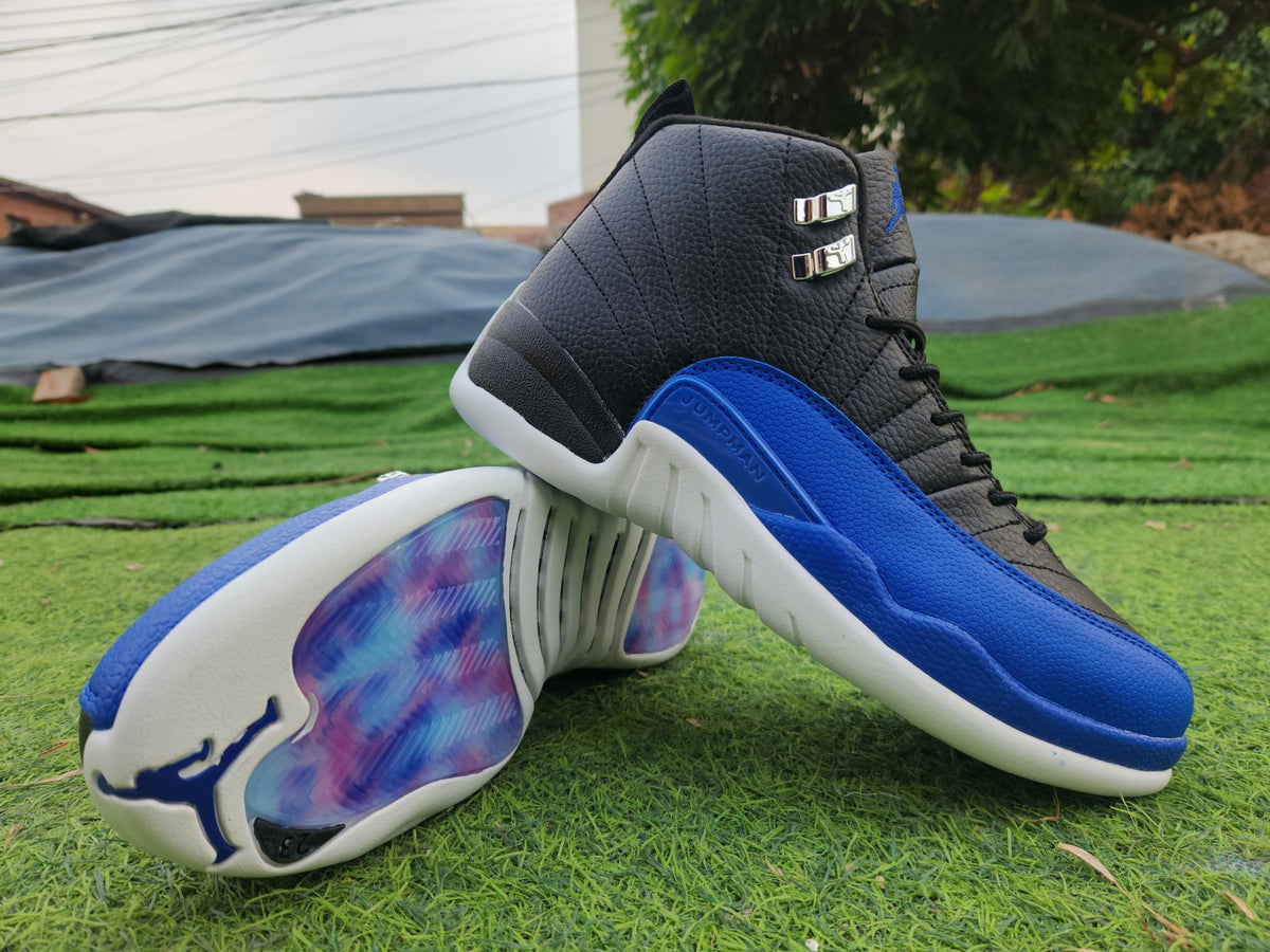 Air Jordan 12 High-Top Sneakers – Black/Blue/White