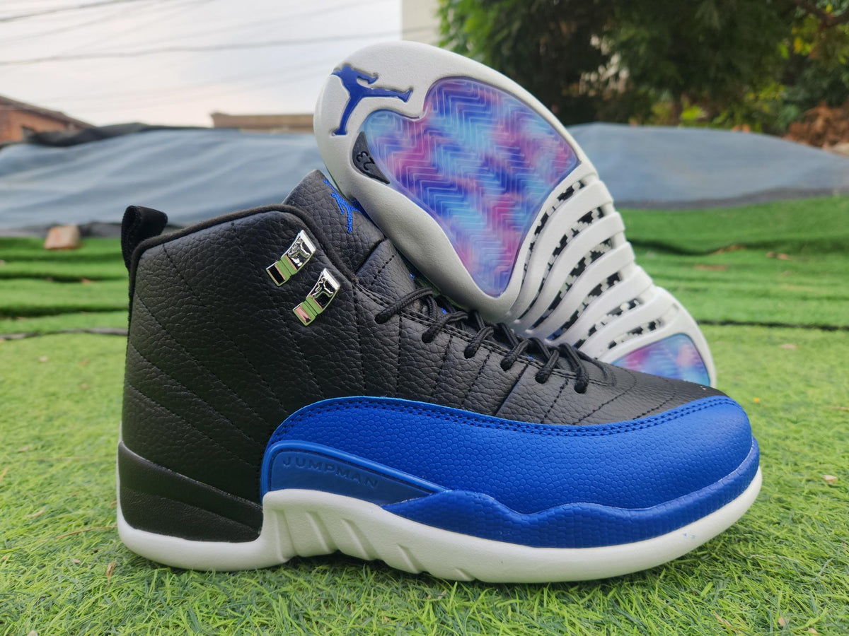 Air Jordan 12 High-Top Sneakers – Black/Blue/White
