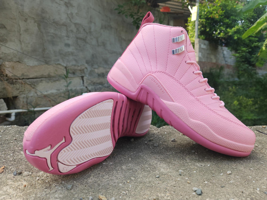 Air Jordan 12 Retro High-Top Sneakers – Pink/White