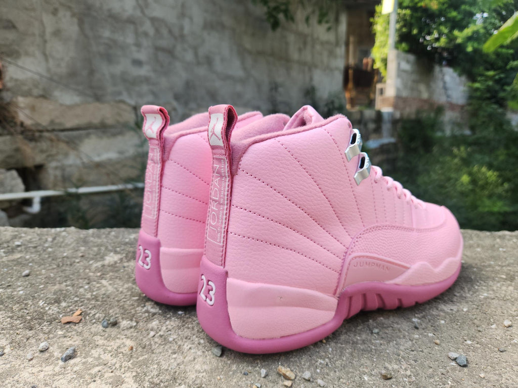 Air Jordan 12 Retro High-Top Sneakers – Pink/White