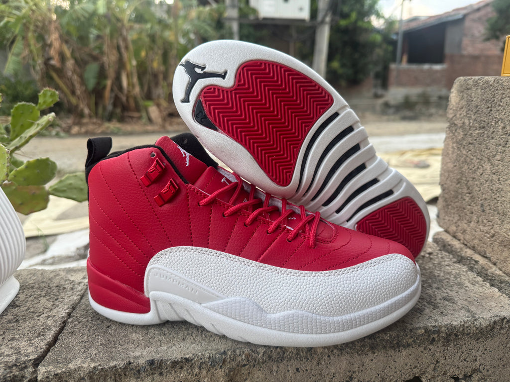 Air Jordan 12 Retro High-Top Sneakers – Red/White