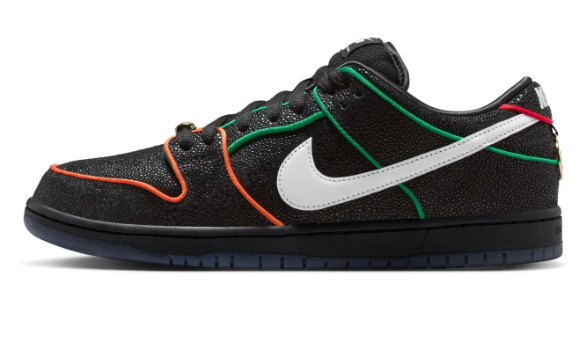 Nike SB Dunk Low Pro QS – Black/White/Challenge Red