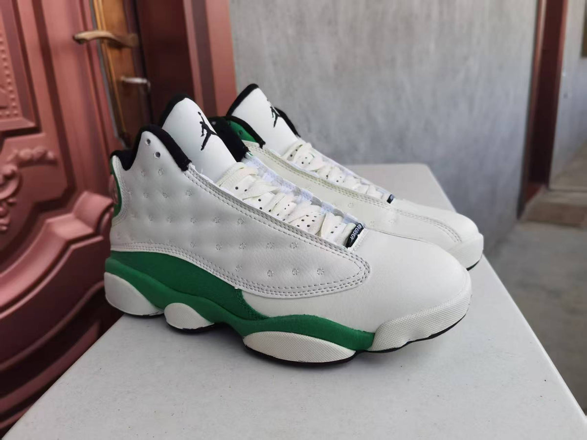 Air Jordan 13 Retro High-Top Sneakers – White/Green