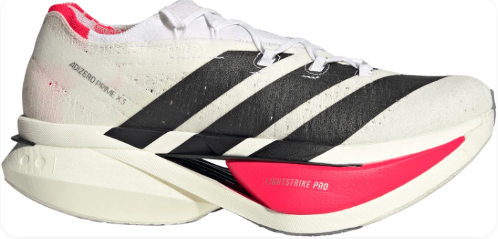 adidas Adizero Prime X3 Strung Running Shoes - White / Black / Red